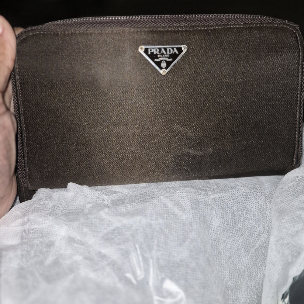 Prada Brown Vintage Nylon Wallet